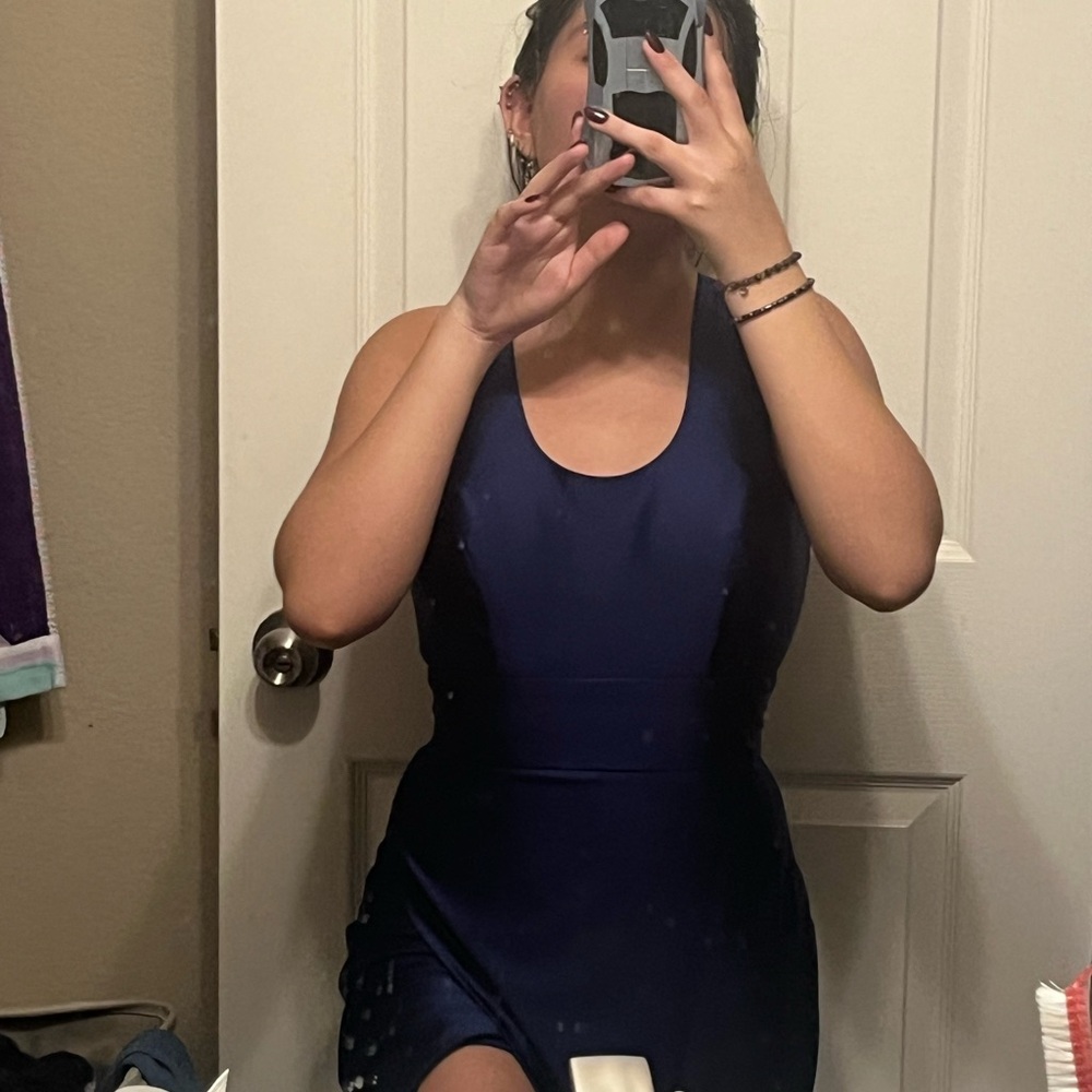 Deep royal blue bridal/prom dress